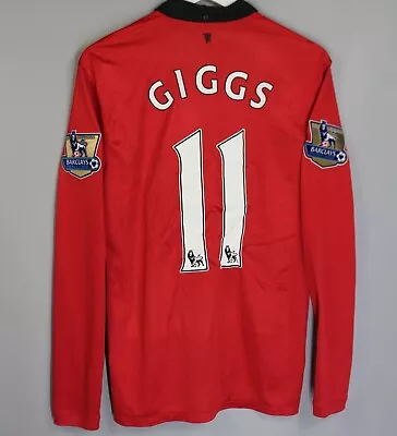 Manchester United 2013 2014 Home Football Shirt Jersey Long Sleeve Nike 11 Giggs • $125.99