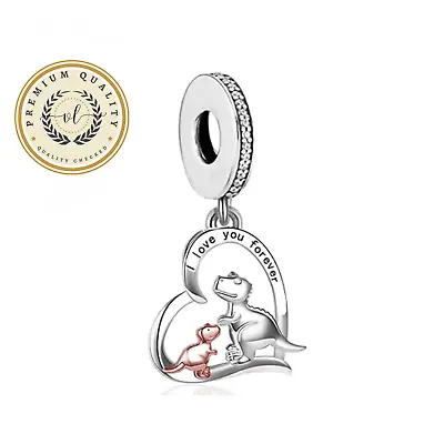 I Love You Forever Dinosaur Charm For Bracelet Dinosaur Charm Animal Charm • $25.26