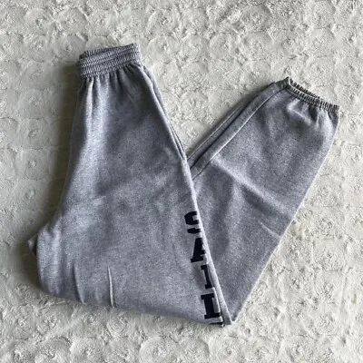 Port & Company Essential Fleece Sweatpants Womens XS Gray Navy Graphic Print Gym • $10