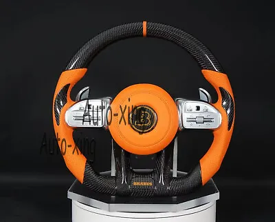 BRABUS Carbon Fiber Flat Steering Wheel For Mercedes-Benz AMG GLE G63 GT63 G C E • $1104