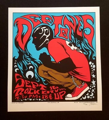 $215 • Buy DEFTONES JERMAINE ROGERS Rock City England 2003 Concert Poster