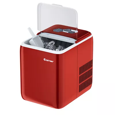 Portable  Electric Countertop Ice Maker Machine 44Lbs/24H Self-Clean W/Scoop Red • $139.99