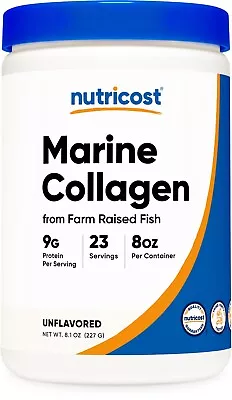 Nutricost Marine Collagen Powder Sustainably Sourced Fish (Unflavored) (8 Oz) • $19.98