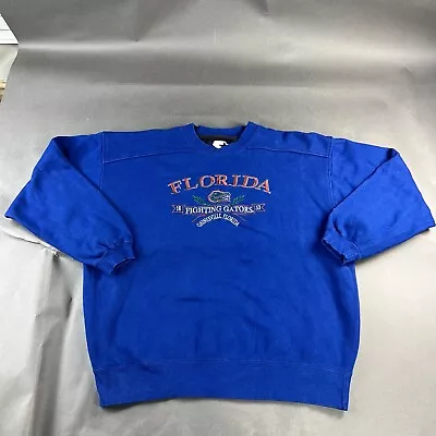 Vintage Florida Gators Sweater Large Blue Men Starter NCAA  Pullover Embroidered • $31.99