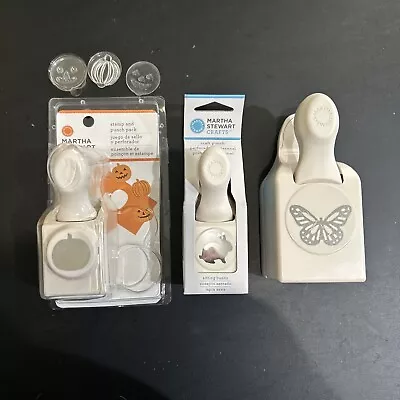 Lot 3 Martha Stewart Paper Punch Stamp Pack Pumpkin Bunny Butterfly Craft • $35