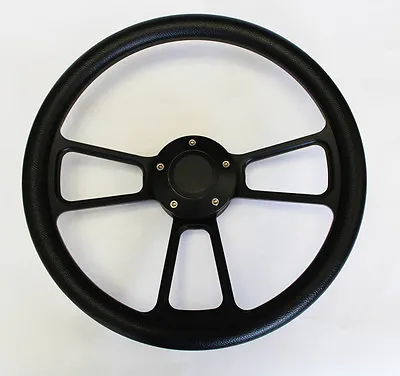 New Nova Chevelle Monte Carlo Malibu Steering Wheel Black On Black 14  Very Nice • $181.57