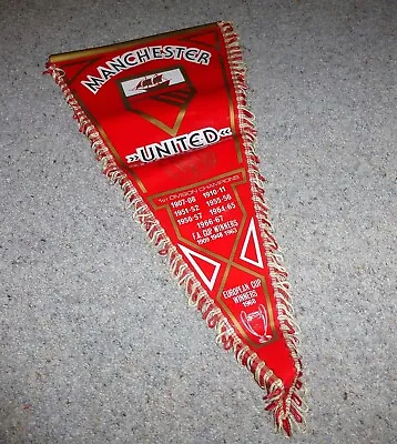 1968 MANCHESTER UNITED CLUB PENNANT 19 X 9 Inches • £19.95