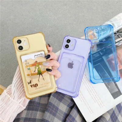 $7.99 • Buy Case For IPhone 11 12 13 14 Pro X XR XS SE Shockproof Card Clear Silicone Cover