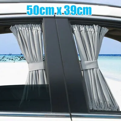 2Pcs 50X39cm Universal Car Van SUV VIP Curtains Anti-UV Sunshade Visors • $23.21