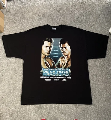 $45 • Buy Vintage Manny Pacquiao Vs Oscar De La Hoya Boxing T Shirt Size Xxl Ufc