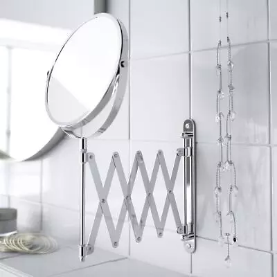 Extendable Magnifying Wall Mounted Bathroom Swivel Mirror Shaving Vanity Make Up • £15.99