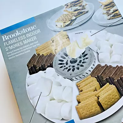 Brookstone Indoor S'Mores Maker - Flameless Electric Smores Kit W 4 Forks [New] • $28