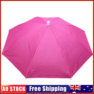 $9.59 • Buy Fishing Umbrella Hat Foldable Outdoor Sun Shade Waterproof Cap (Rose)