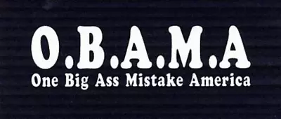 Tea Party Anti Obama Decal Bumper Sticker GOP 3  X 9  K • $3.99