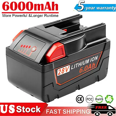 6.0AH 28V Li-Ion Battery For MILWAUKEE For M28 Power 48-11-2830 28Volt Cordless • $53.99