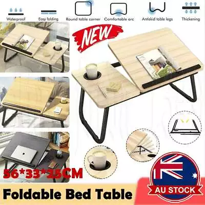 Laptop Bed Table Foldable Lap Standing Desk With Cup Slot For Indoor/Picnic Tray • $23.45