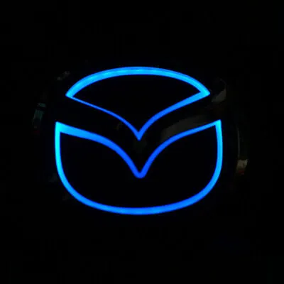 Blue 5D Front Grill LED Light Emblem Illuminated Logo Badge For Mazda 10.1x8.2cm • $26.99