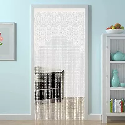 HSYLYM String Door Privacy Lace Curtain Macrame Boho Doorway Window Curtains ... • $19.92