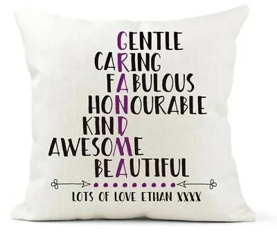 Personalised Grandma Cushion 50th/60th/70th Birthday Mother's Day Gift • £18.99