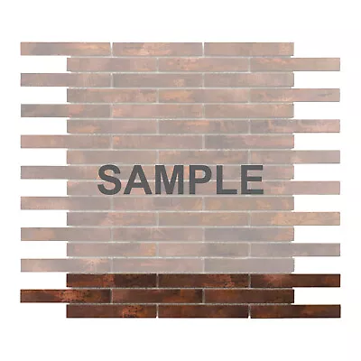 $3.99 • Buy Antique Copper Color Metal Metallic Brick Joint Mosaic Tile Kitchen Backsplash