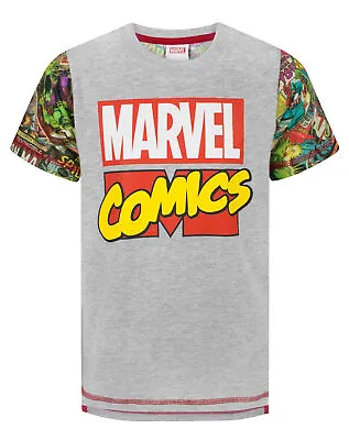 £10.99 • Buy Marvel T-Shirt For Boys | Kids Superhero Comics Top