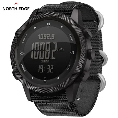 NORTH EDGE Digital Sport Watch Military Tactical Survival Watches With Compass • £47.99