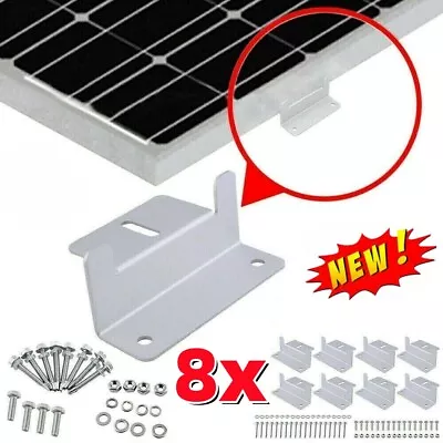 8x Solar Panel Mounting Z Bracket Kits Aluminium For Caravan Roof Wall Mount • $23.79