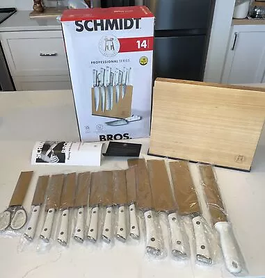 Schmidt Brothers Cutlery 14 Pc Professional Series Magnetic Knife Block Set • $99