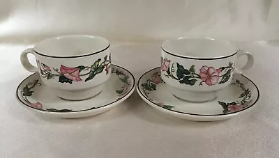 Villeroy & Boch Cup/Saucer (2) Luxembourg Morning Glories   Palermo  Depuis 1748 • $29.90