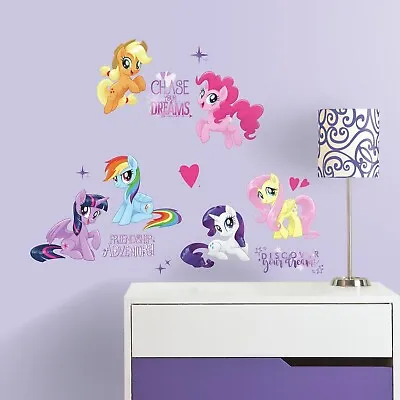 New MY LITTLE PONY MOVIE Wall Decals Frienship STICKERS MLP Glitter Horses Decor • $15.99