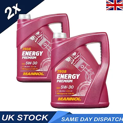 MANNOL 7908 Energy Premium Fully Synthetic Engine Oil 5W-30 C3 DPF 2 X 5 Litres • £38.49