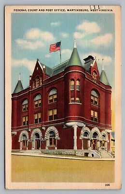 Martinsburg WV Federal Court Post Office Building West Virginia Postcard Vtg D4 • $6.99