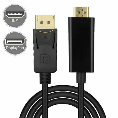 Display Port DP To HDMI Cable Adapter Converter Audio Video PC HDTV 1080P 60Hz • $2.36