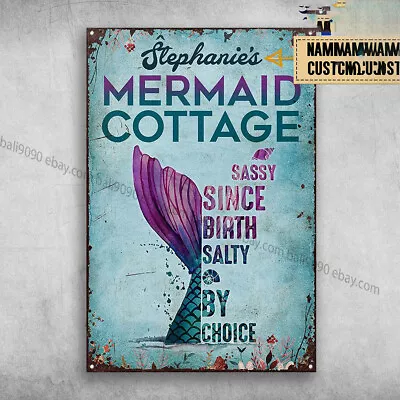 Mermaid Cottage Sassy Since Birth Salty By Choice The Ocean Customized Pers... • $13.92