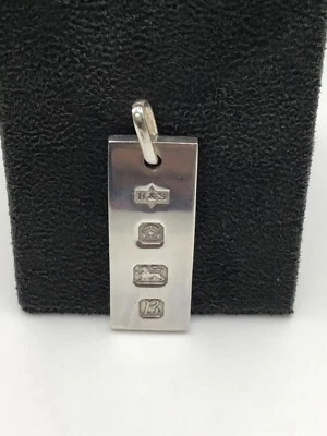 £24 • Buy Vintage 1976 Sterling Silver Ingot Pendant.