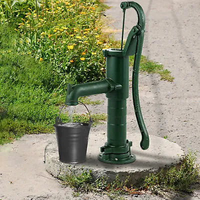 £63.23 • Buy VEVOR Cast Iron Garden Hand Water Pump Outdoor Well Farm Irrigation Green