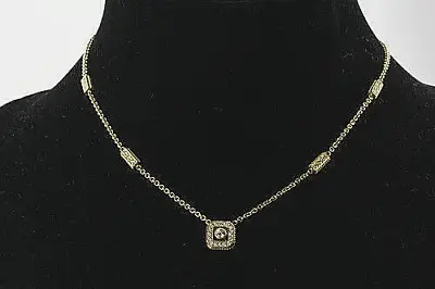 Penny Preville 18k White Gold And Diamond Necklace $3950 Retail • $1575