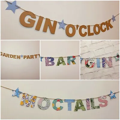£1.29 • Buy Summer Garden Party BBQ Gin Pimms O'clock Wedding Banner Bunting Decorations
