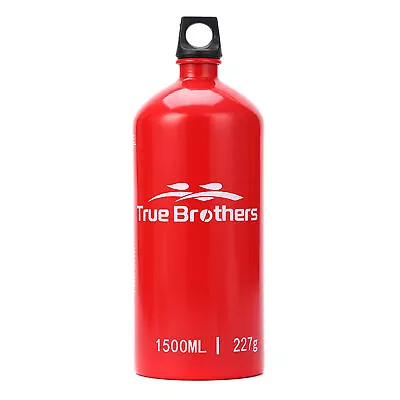 True Brothers 1.5L Aluminum Oil Fuel Bottle For Camping Hiking Picnic Z0K3 • $20.49