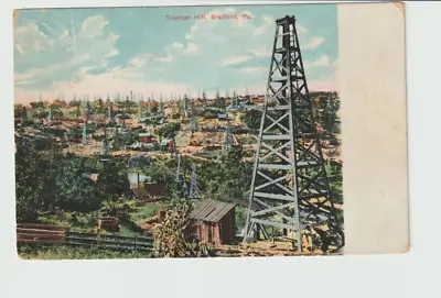 Bradford PA~Triumph Hill~Oil Derricks~Early Postcard • $3