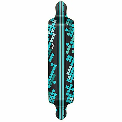 Yocaher Drop Down Longboard Deck - Black Digital Wave (DECK ONLY) • $59.99