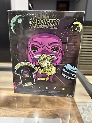 FUNKO Pop MARVEL Metallic Infinity War Thanos W T-Shirt Size S Target Exclusive • £33.74