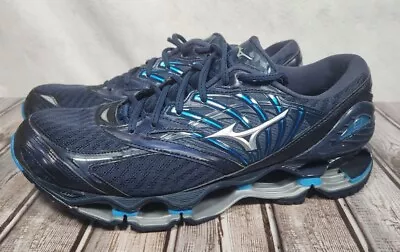 Mizuno Wave Prophecy 8 Men's Size 12.5 Blue Mesh Lace Athletic Running Shoes • $140