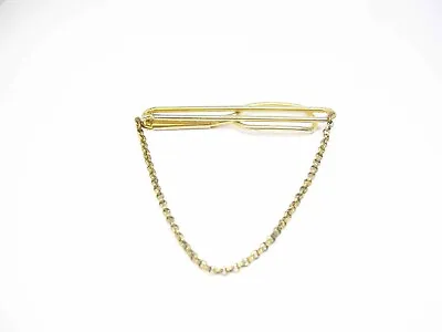 Vintage Swank Tie Clip With Chain Classic Men's Suit Accessory Formal Wear • $19.95