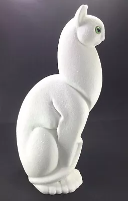 Royal Haeger MCM Art Deco Ceramic Egyptian 21in Textured Cat Figurine R1742 • $299