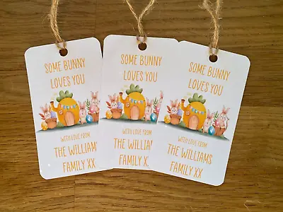20 Personalised Easter Gift Wrapping Present Tags Easter Bunny/Rabbit Unisex • £3.69