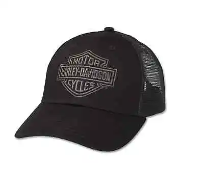 Authentic Harley Davidson Bar & Shield Snapback Trucker Cap Black • $34