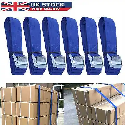 6 Packs Lashing Straps Cargo Luggage Tie Down With Buckle Roof Rack Luggage Rope • £7.59