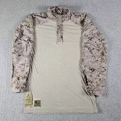 USMC Marines Frog FR Combat Ensemble Shirt Desert Marpat 1/4 Zip Tan Size M/L • $44.99