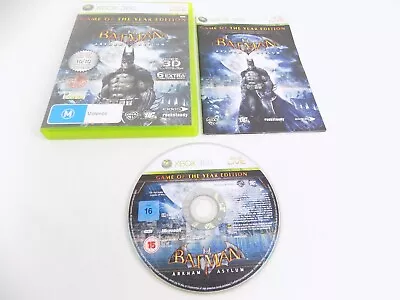 Mint Disc Xbox 360 Batman: Arkham Asylum - Game Of The Year Ed Free Postage • $11.90